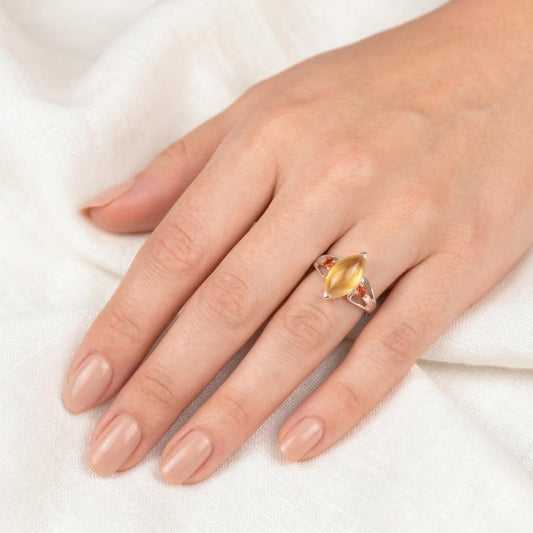 yellow opal ring