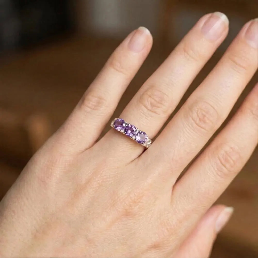 Amethyst Trilogy Ring