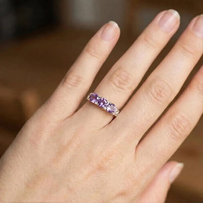 Amethyst Trilogy Ring