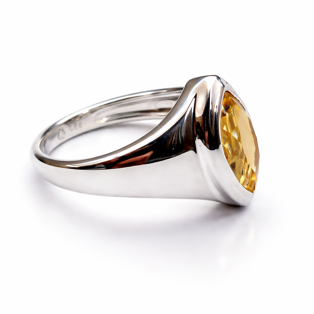 Champagne Quartz Marquise Ring