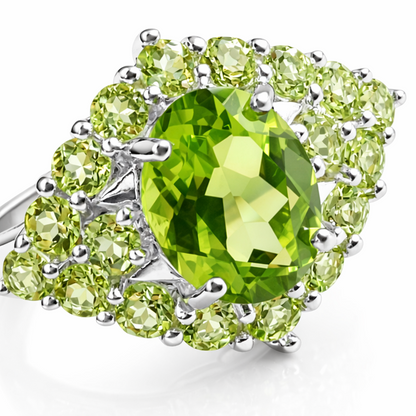 Green Gem Cocktail Ring