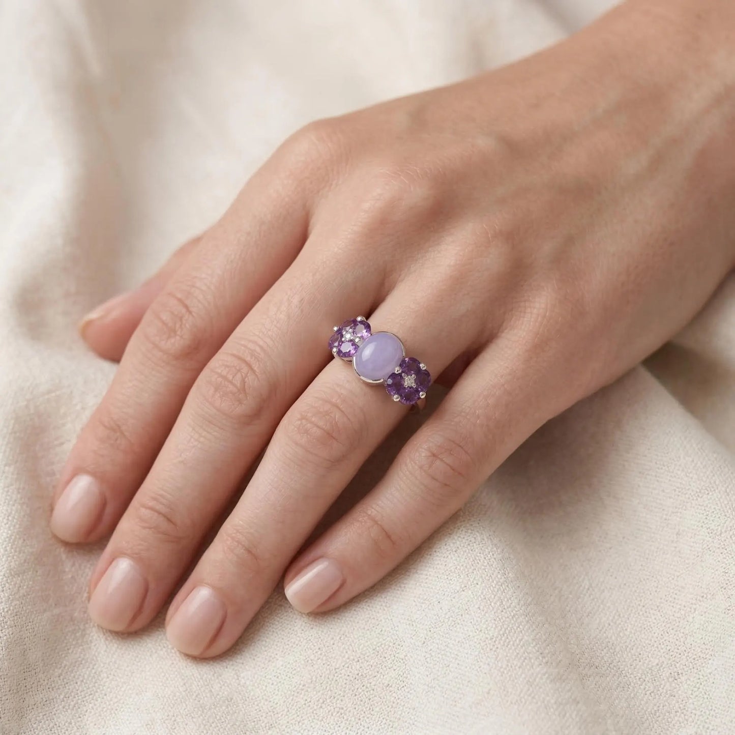 Jade Trilogy Cocktail Ring