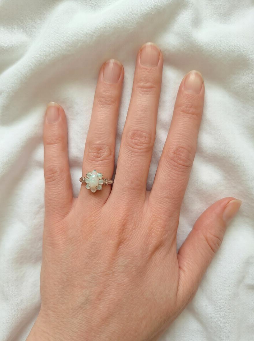 Opal Cluster Ring