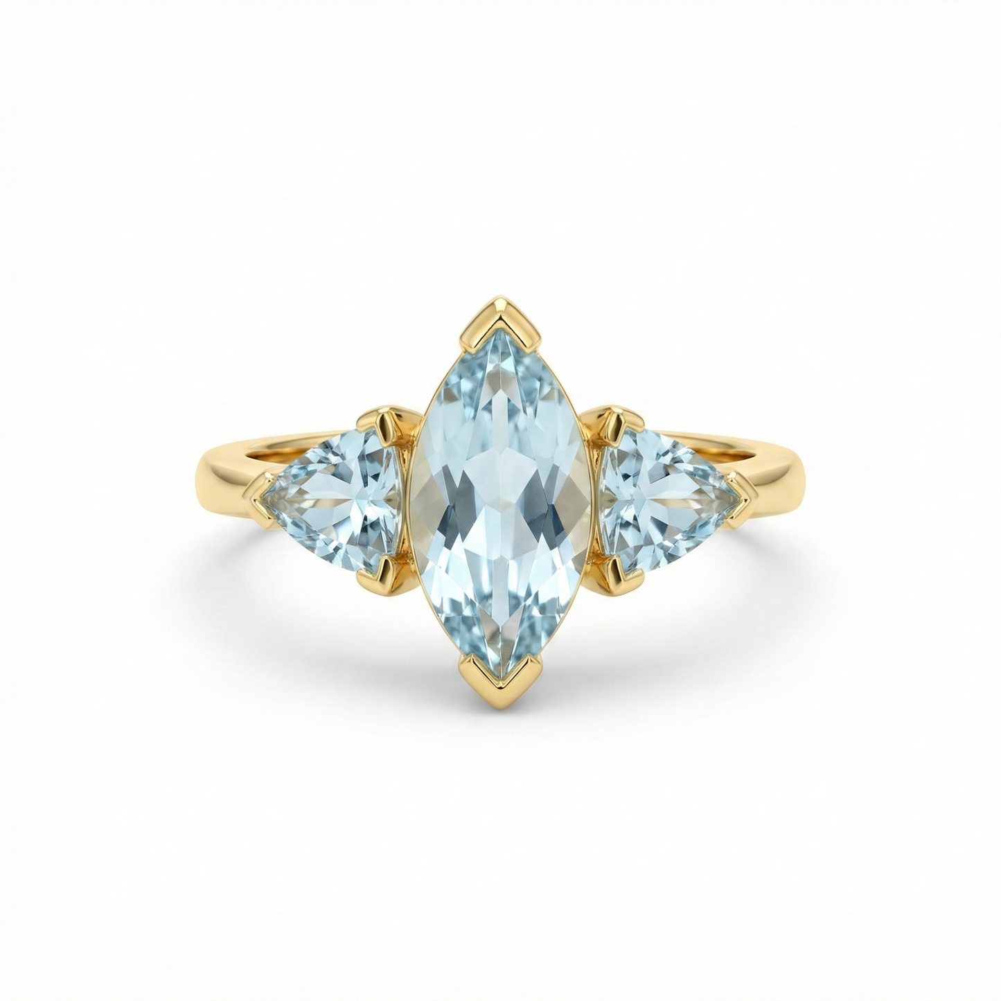 Topaz Marquise Gold Plated Ring