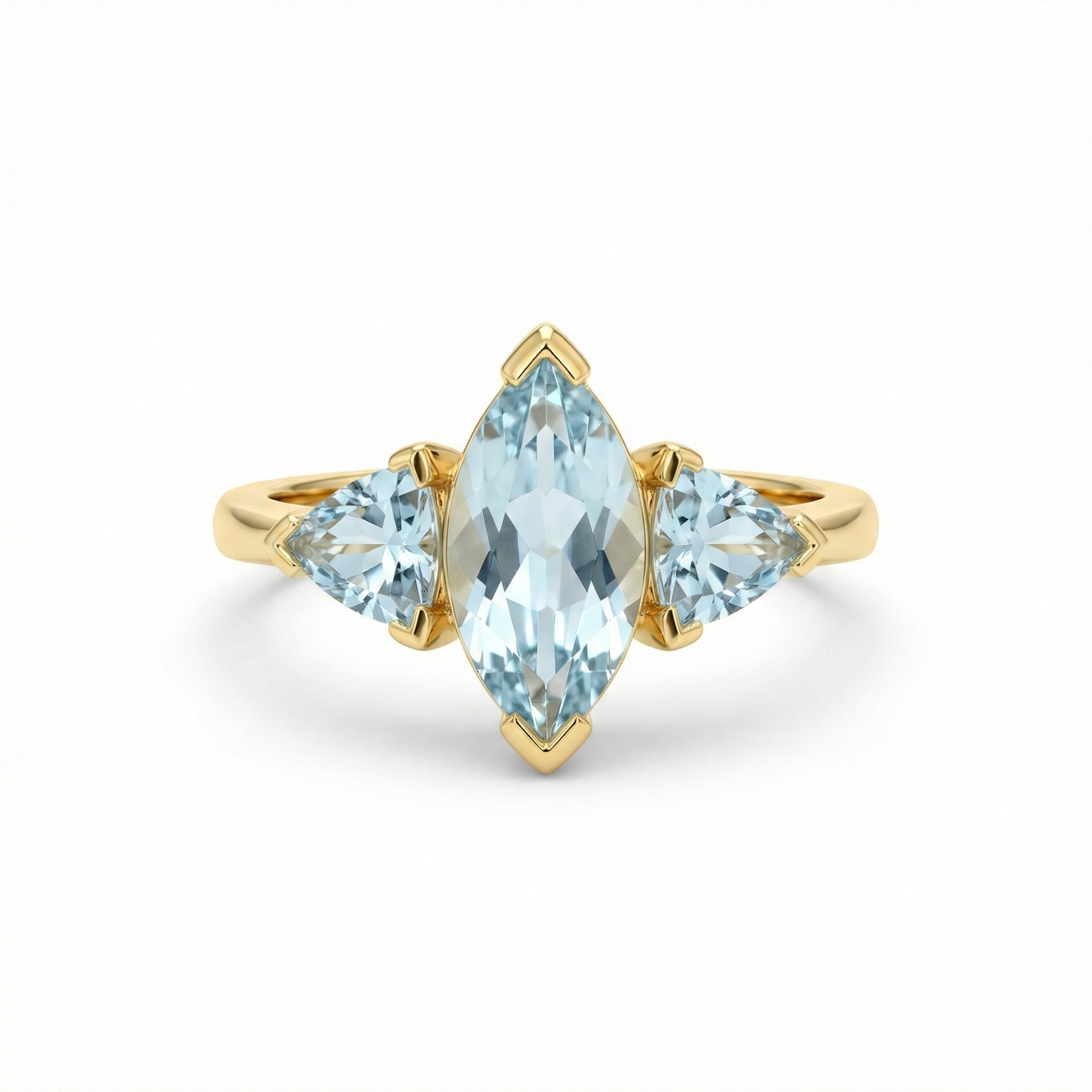 Topaz Marquise Gold Plated Ring