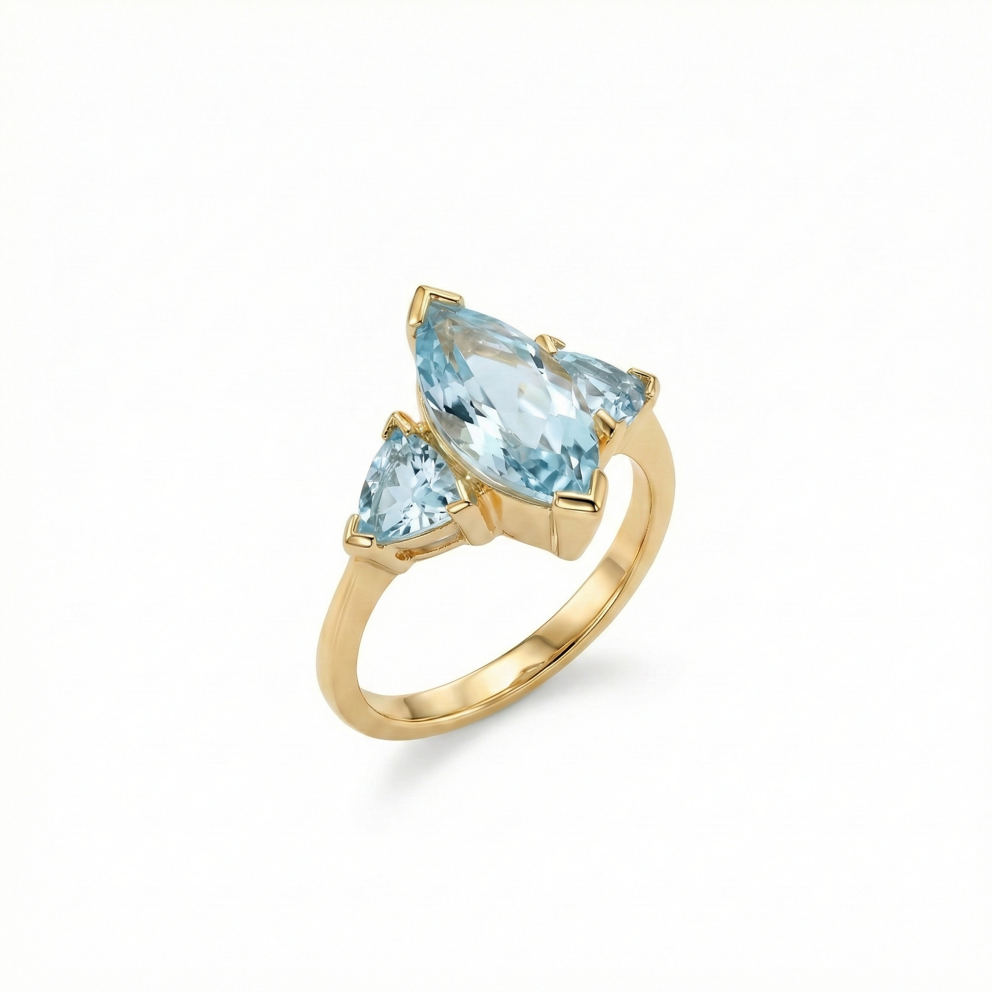 Topaz Marquise Gold Plated Ring