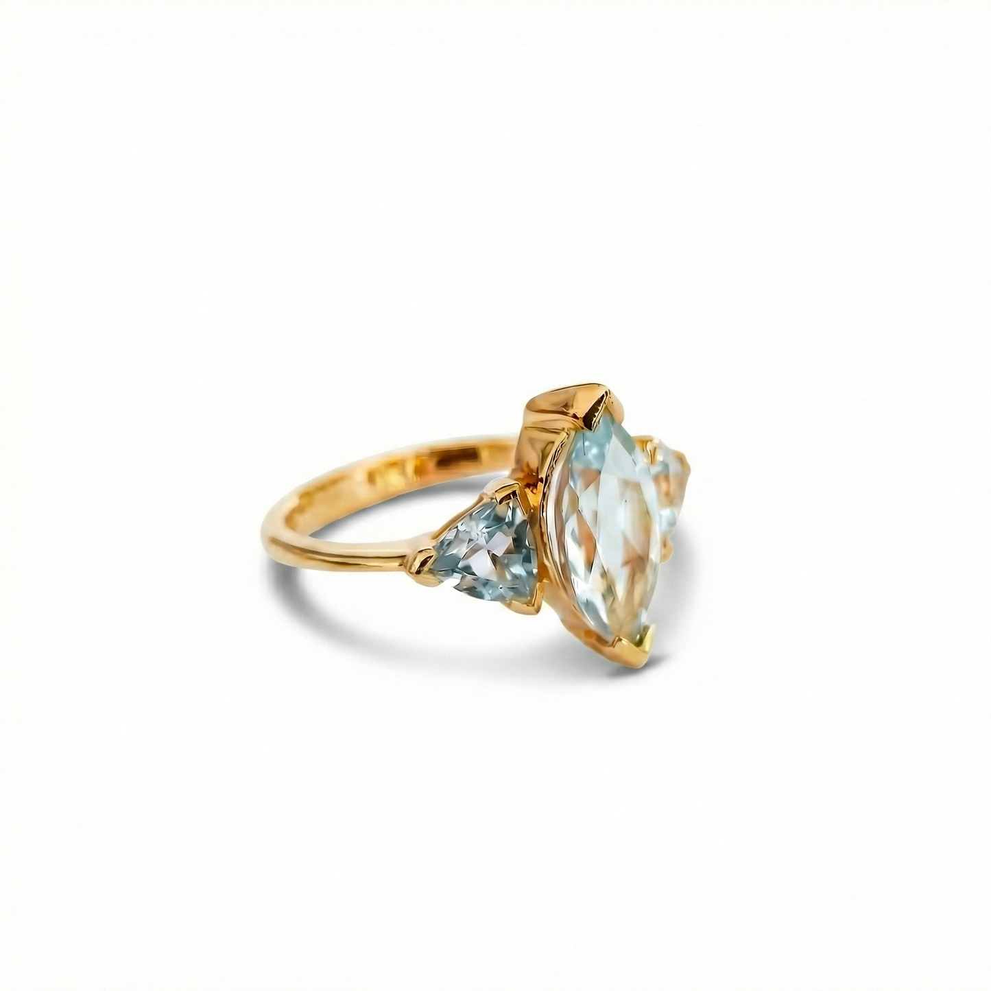 Topaz Marquise Gold Plated Ring