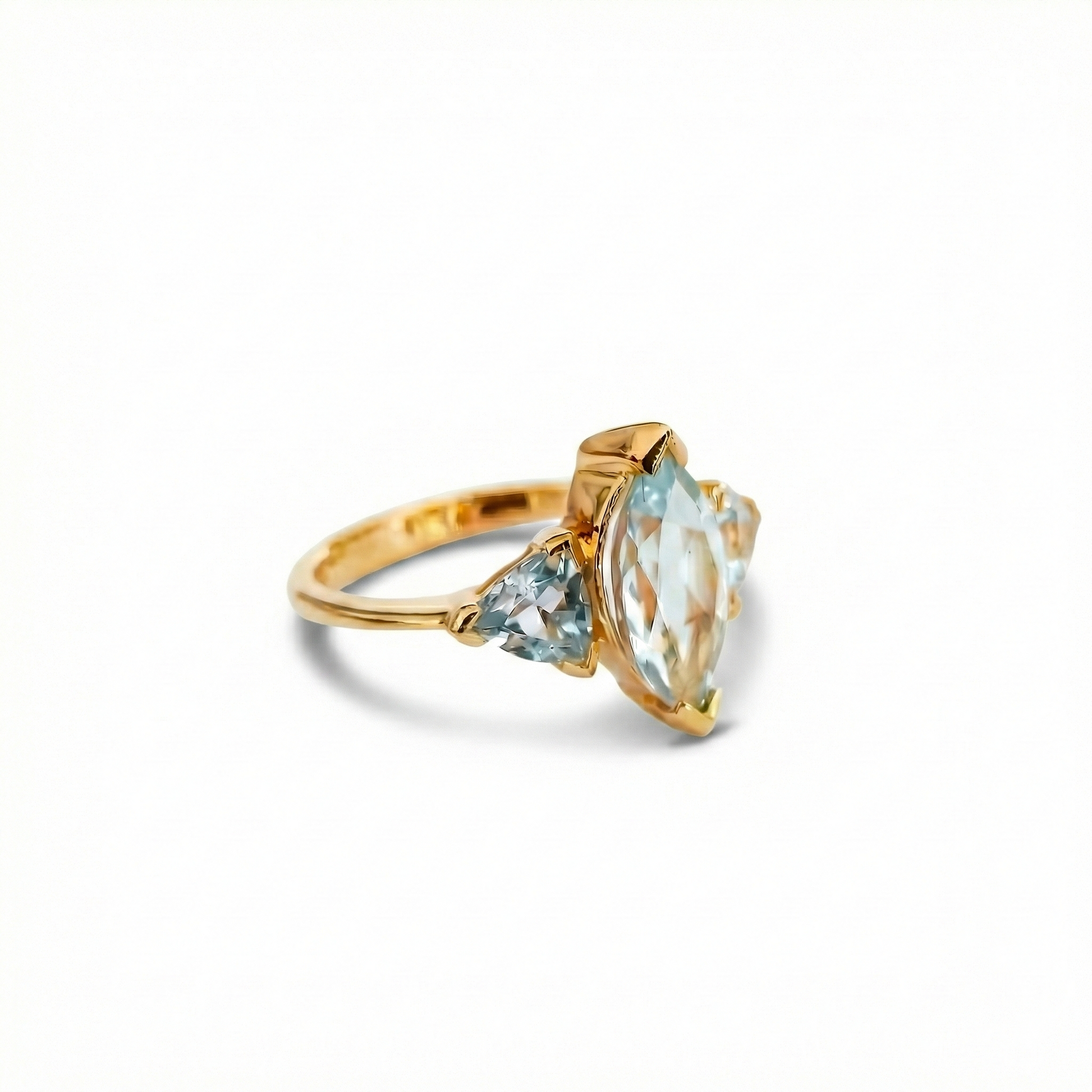 Topaz Marquise Gold Plated Ring