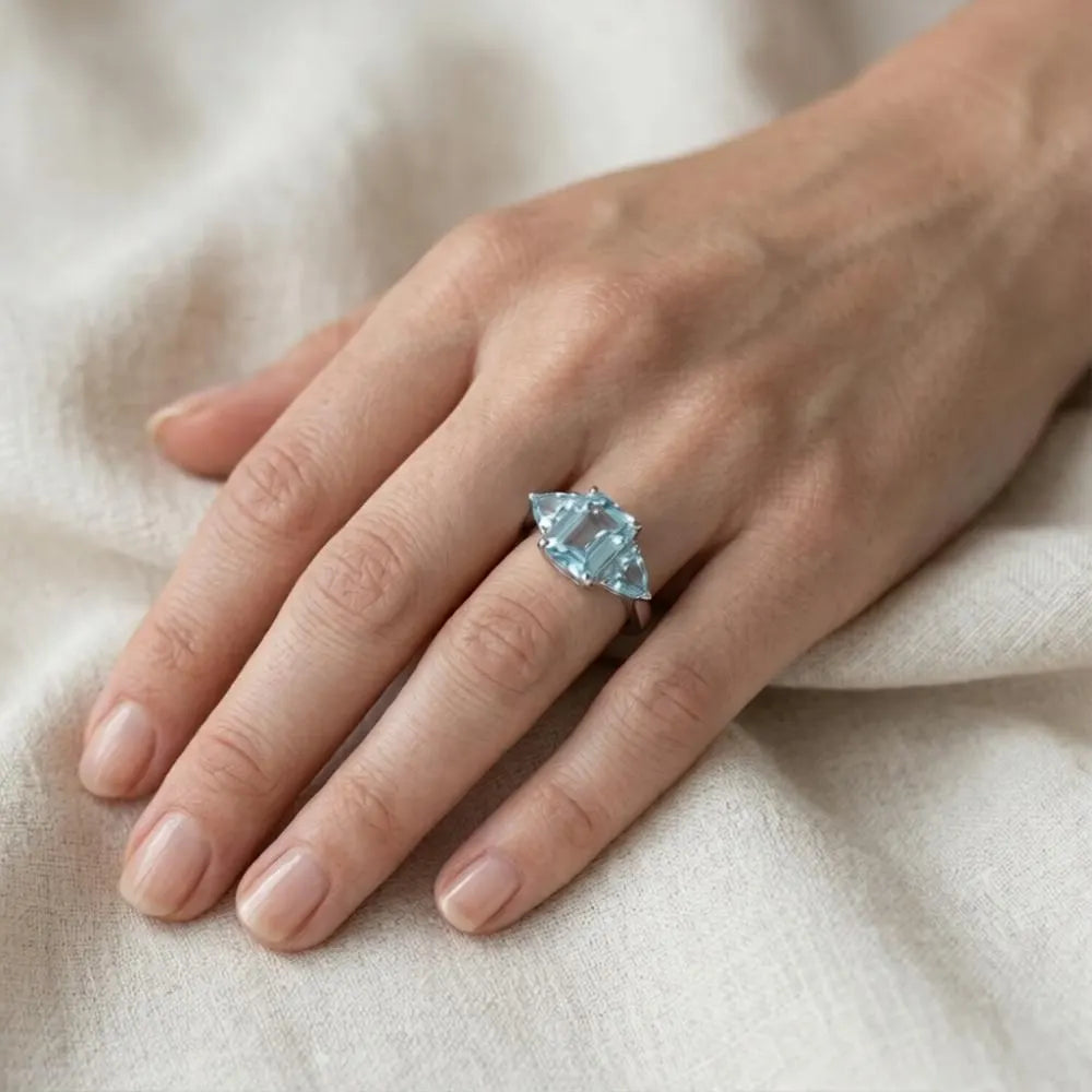 Topaz Trilogy Ring