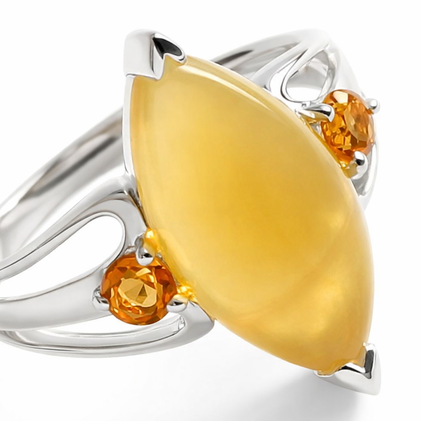 Yellow Opal Ring