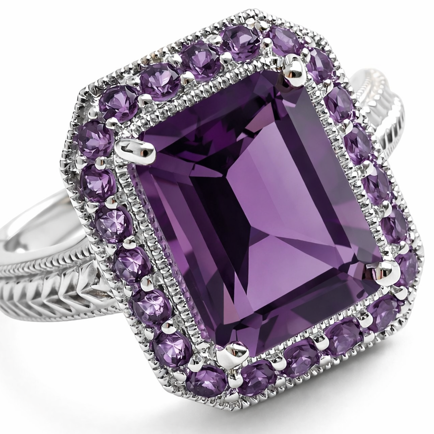 amethyst cocktail ring