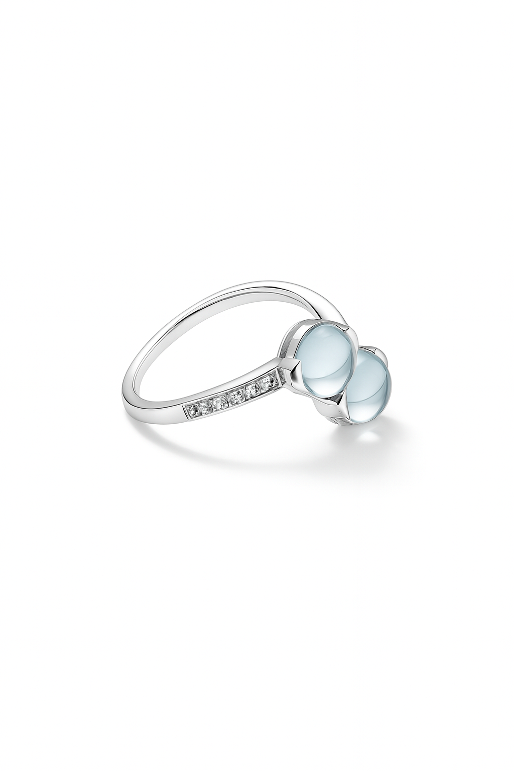moi toi silver ring with sky blu topaz