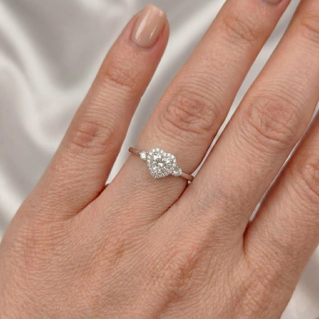 Diamond ring on a hand