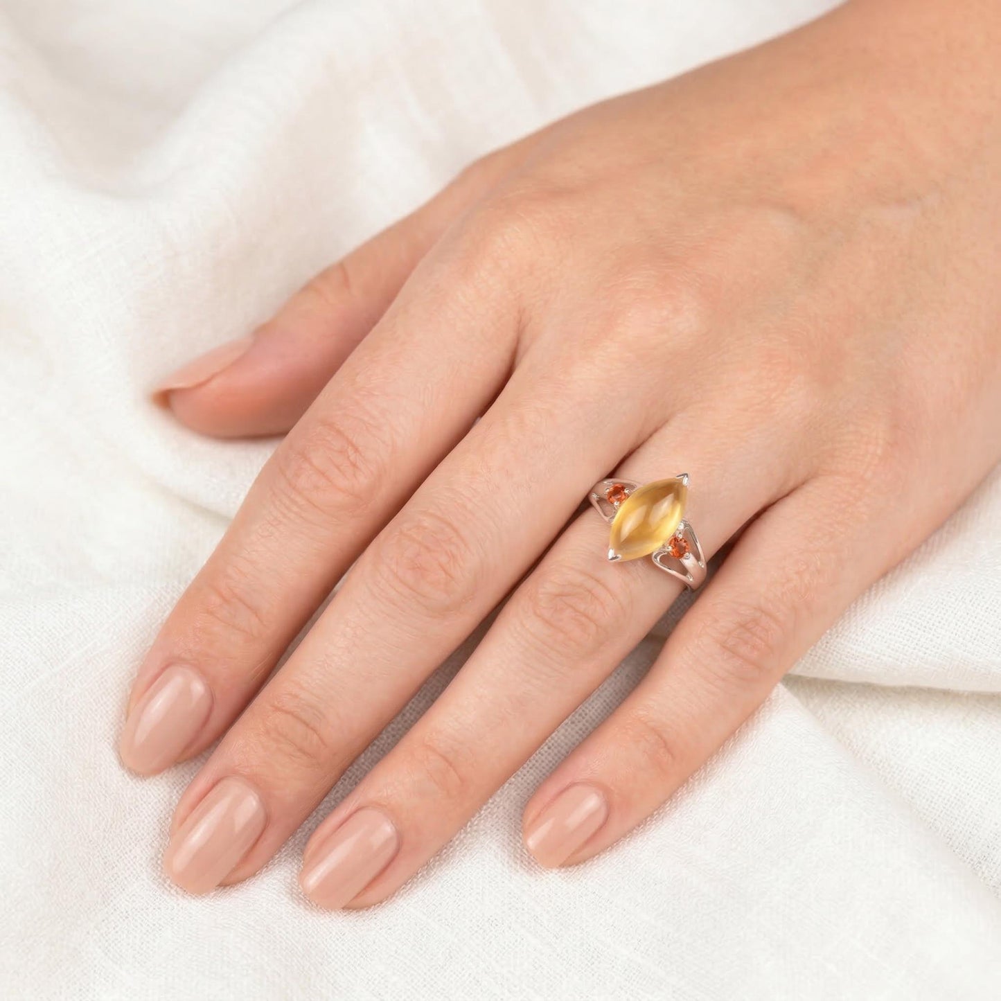 yellow opal ring